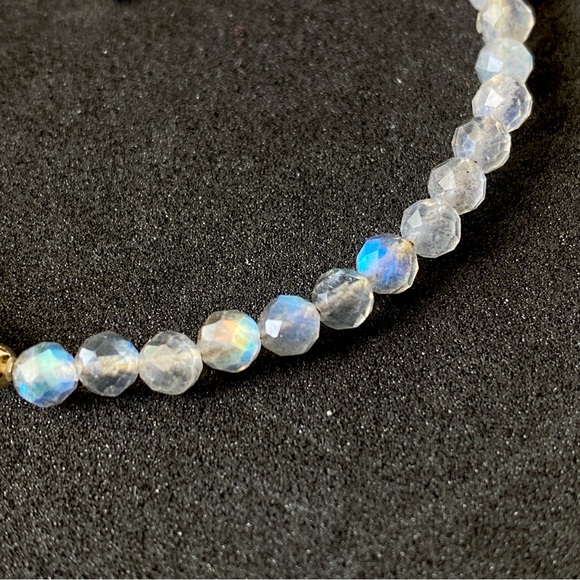 Protection Bracelet Labradorite and Black Tourmaline 14k Gold - Picture 3 of 9